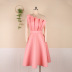 pleated solid color sleeveless single-Shoulder High Waist prom dresses NSKNE129708