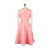 pleated solid color sleeveless single-Shoulder High Waist prom dresses NSKNE129708
