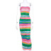 mid-waist tube top long backless tight striped dress NSBDX132530