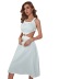 backless cross sling mid-length solid color dress NSJKW132577