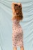 Vestido ajustado con escote en V y espalda descubierta con estampado floral NSXDX132599
