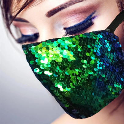 Colorful Sequin Earhook Breathable Mask NSYML132653