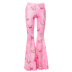 Butterfly Printed Low Waist slim Flared Trousers NSSWF132713