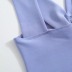 Wide shoulder strap sleeveless kink short solid color vest NSXDX132720