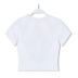 Camiseta corta ajustada con cuello redondo y manga corta con estampado de letras y corazones NSXDX132723