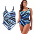 plus size print backless sling backless one-piece swimsuit NSYLH132743