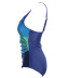 plus size sling backless low-cut gradient color one-piece swimsuit NSYLH132747