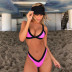 sling wrap chest color matching/print bikini two-piece set NSCSM132751