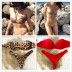 bikini de leopardo sin espalda con parte superior de tubo / bikini de color sólido conjunto de dos piezas NSCSM132754