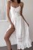 lace breasted solid color sling backless slim dress NSYXB132762