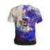 plus size print short sleeve Crew Neck T-Shirt NSLBT129757