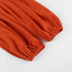 slanted shoulder lantern sleeves high waist asymmetric ruffle dress NSKNE129839