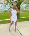 Solid Color Strap Ribbon decor Sleeveless Dress NSCJF129860