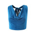 sleeveless lace-up backless slim solid color vest NSLQS129897