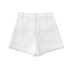 Textured solid color straight high waist pocket Shorts NSLQS129898