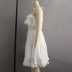 sling backless slim solid color lace dress NSLQS129906