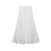 hollow high waist slim A-line solid color skirt NSLQS129918