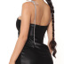 backless sling wrap chest slim solid color satin dress NSYMA129992