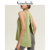 high-elastic sleeveless loose slit round neck solid color yoga vest NSFH130010