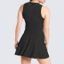 zipper solid color high-elastic sleeveless slim yoga dress with Bottom shorts NSFH130016