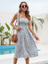 Floral printed Lace Chiffon slip dress NSMY130054