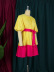 solid color short sleeve lace up loose large skirt dress NSKNE130090