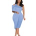 solid color slanted shoulder hollow high waist sheath prom dress NSKNE130098