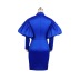 Round neck lantern sleeves high waist prom sheath dress NSKNE130100