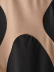 vestido tubo ajustado con tirantes en contraste de color NSLQS130111
