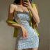 love print waist slim slip sheath dress NSTNV130158