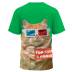 plus size cat Print Fashion short sleeve Crew Neck T-Shirt NSLBT130221