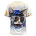 plus size cat Print Fashion short sleeve round neck T-Shirt NSLBT130220