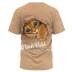 camiseta de manga corta con cuello redondo y estampado de gatitos de talla grande NSLBT130210