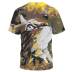 plus size cat print Fashion Round Neck loose T-Shirt NSLBT130206
