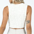 solid color bubble lattice slim bottoming vest NSYAF130224