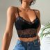 solid color see-through lace embroidery stitching camisole NSSCY130241
