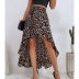 floral/leopard Printed high waist Irregular hem A-Line Skirt NSJM130255
