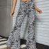 water ripple Printed bootcut Trousers NSJM130258