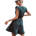 round neck sleeveless polka dot printed dress NSJM130263
