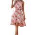high waist floral printed sleeveless dress NSJM130265