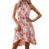 vestido sin mangas con estampado floral de cintura alta NSJM130265