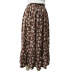 Faldas largas de cintura alta con estampado de hendidura suelta NSHZ130272