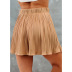 solid color high waist ice silk pleated skirt NSHZ130273