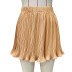 Solid Color Pleated Short A-Line Skirt NSHZ130284
