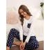 long-sleeved round neck stars print two-piece Loungewear-Can be worn outside NSWFC130329