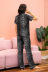 short sleeve lapel loose leopard print two-piece Loungewear-Can be worn outside NSWFC130338