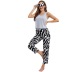 sleeveless high waist slim zebra print vest trousers Loungewear-Can be worn outside NSWFC130343