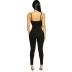 solid color low cut slim fit slip jumpsuit NSHTL130355