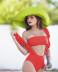 solid color ruffle sling backless tube top and one-piece swimsuit NSCSM132785