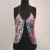 handmade sequin chain hanging neck backless vest NSYML132828